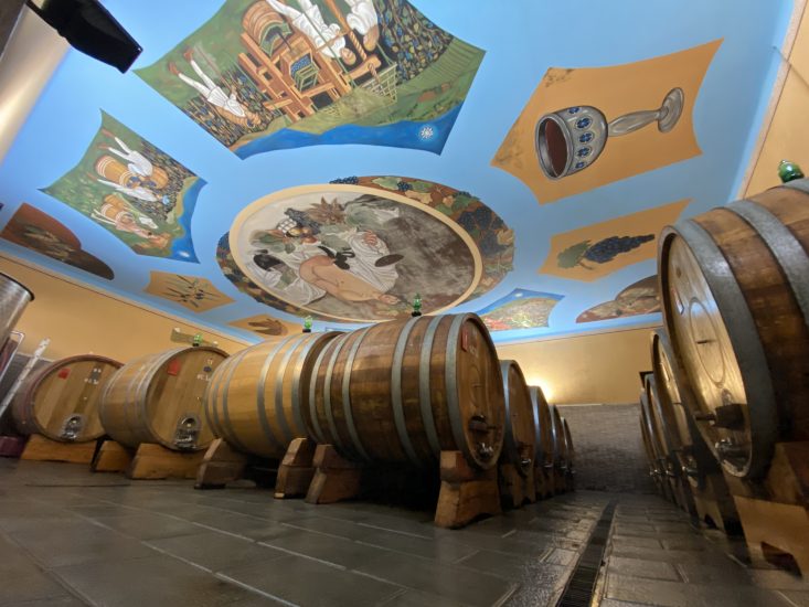 La bottaia della tenuta Le Chiuse