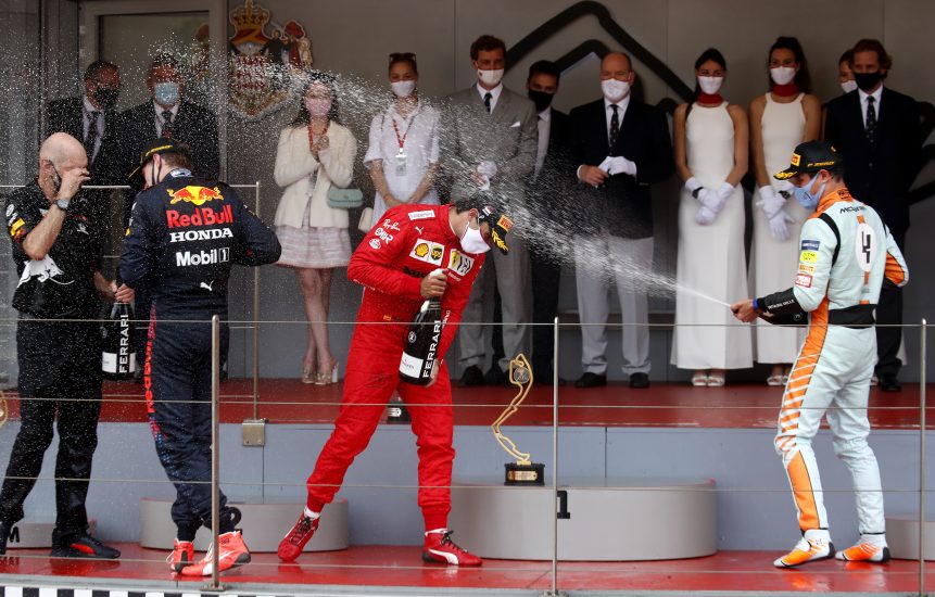 Il podio del Gp di Montecarlo