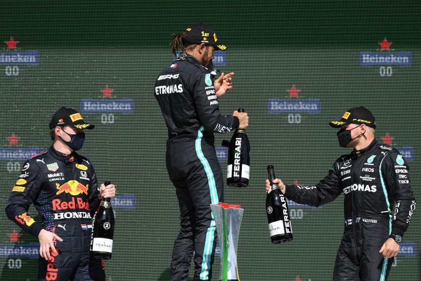 Il podio del Gp del Portogallo