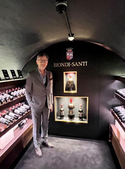 Il caveau dedicato alle Riserve di Biondi-Santi da Hedonis Wines e Giampiero Bertolini, ad Biondi-Santi