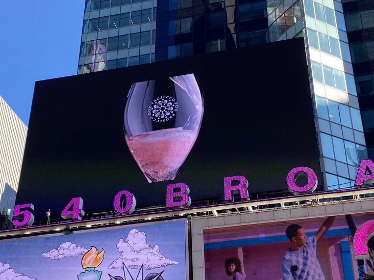 Il Prosecco protagonista a Times Square