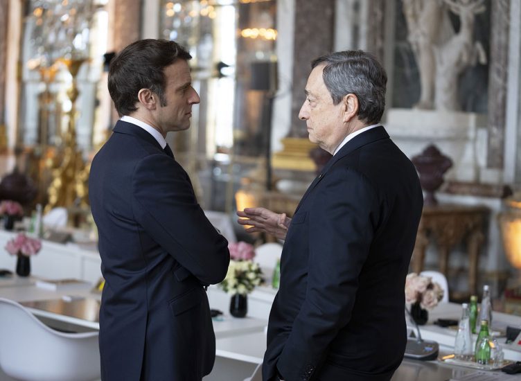 Il presidente del Consiglio Mario Draghi, al Consiglio Ue