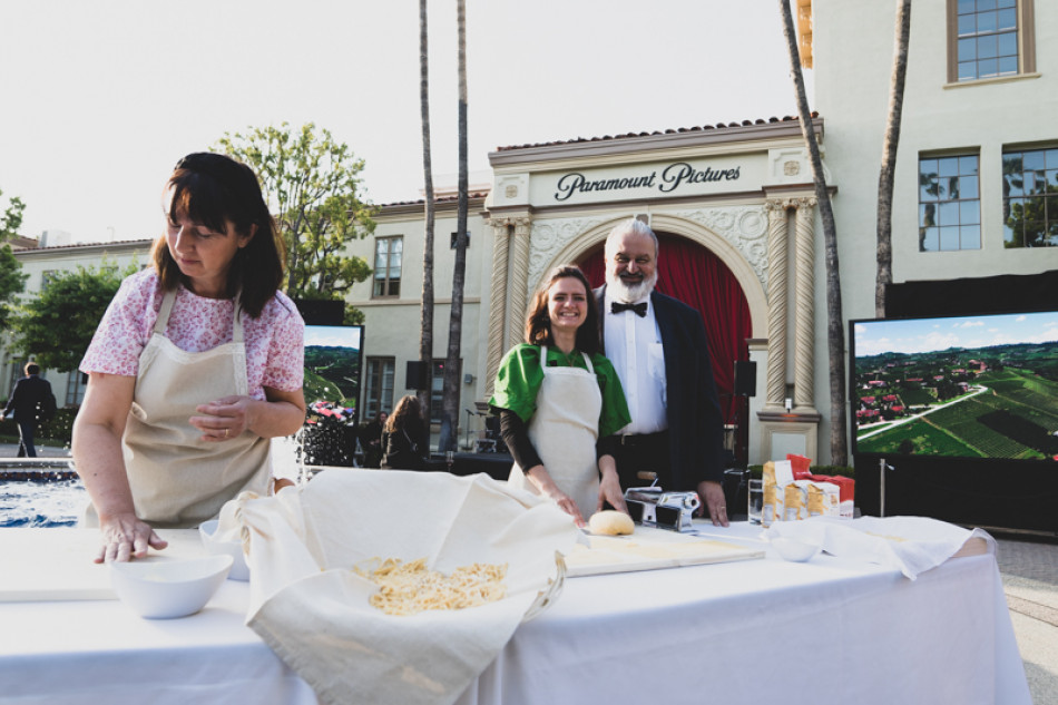 Vino e cucina di Langa sotto i riflettori degli Studios, a Hollywood