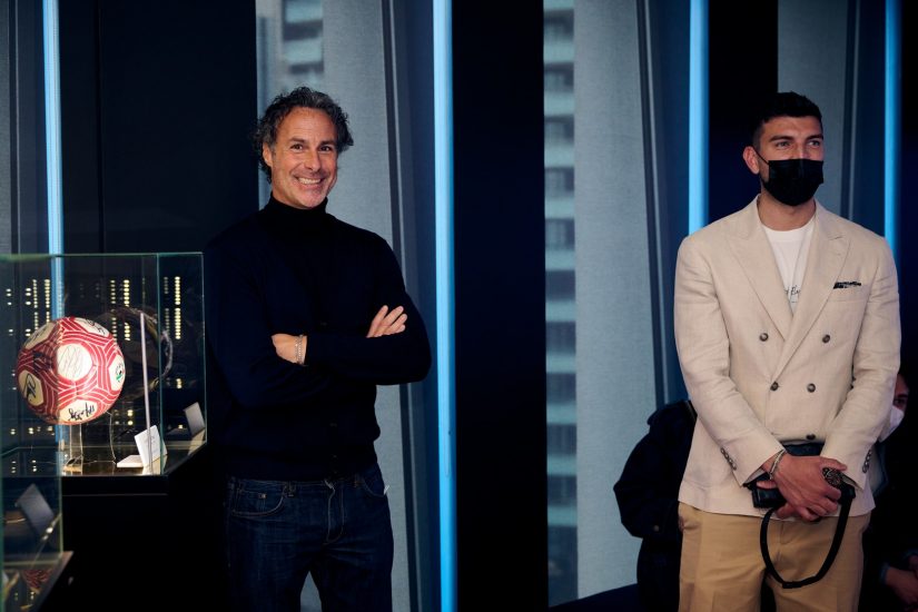 Le etichette firmate Santa Margherita e Inter (Photo by Mattia Ozbot - Inter/Inter via Getty Images)