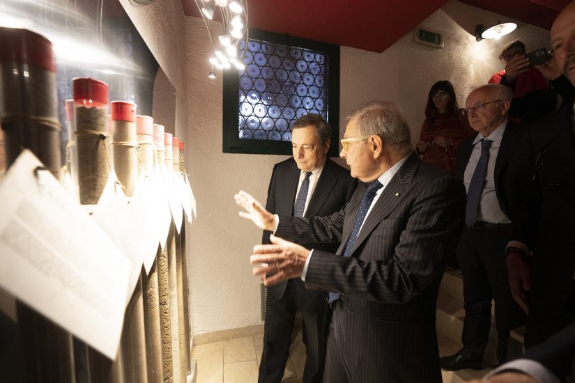Mario Draghi con Sandro Boscaini da Masi