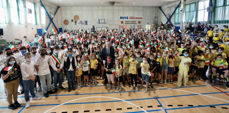 Mario Draghi alla scuola media di Sommacampagna