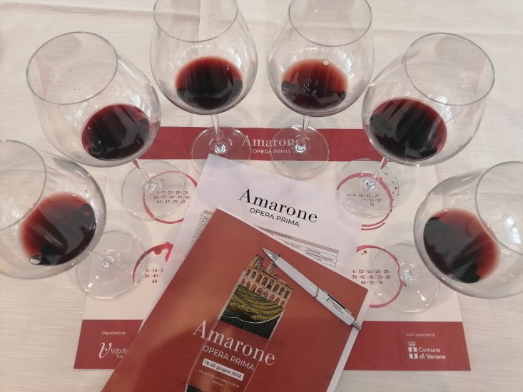 Amarone Opera Prima 2022 - degustazione bicchieri