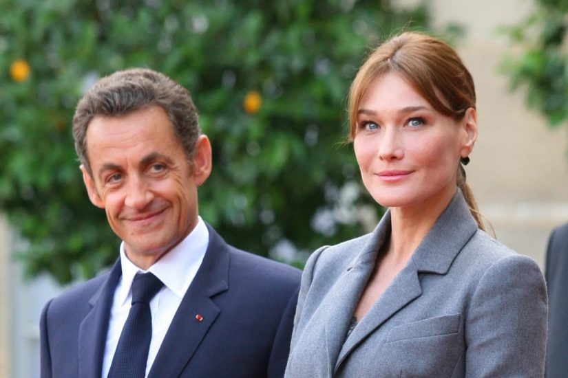 L’ex Presidente della Repubblica di Francia, Nicola Sarkozy e la moglie Carla Bruni