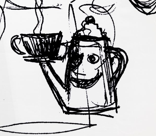 Gli schizzi per la Moka Hausbrandt di Luciano Biban