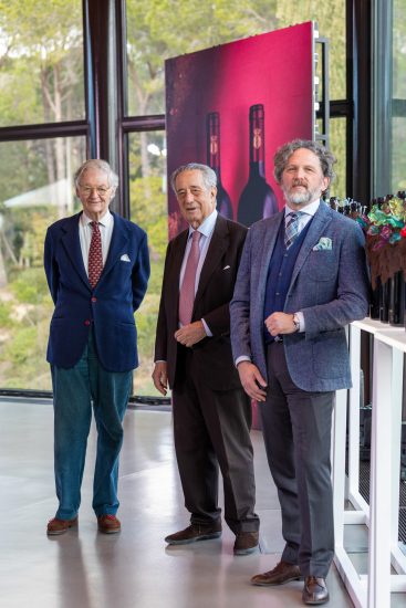 Giovanni Gedddes, Ferdinando Frescobaldi ed Axel Heinz, Ceo, presidente e direttore di Ornellaia