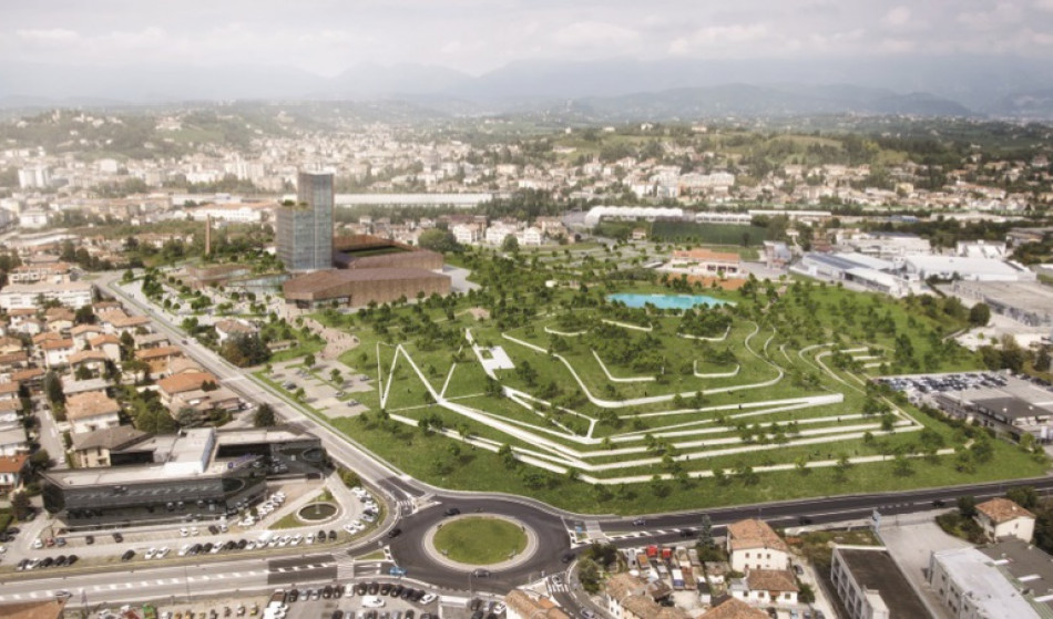 Il rendering del “Parco Prosecco” by Omnivert