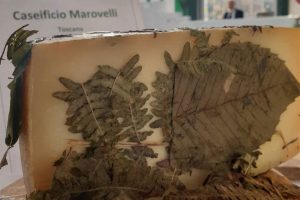 Caseificio Marovelli, Pecorino stagionato in botte con foglie di castagno