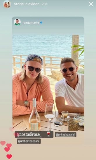 Haaland con il Costa di Rose di Umberto Cesari