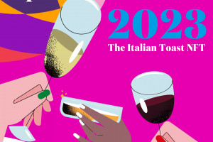Una cartolina di auguri... piena di vino: ecco l’NFT “2023 - The Italian Toast”