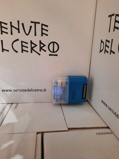 Il sensore utilizzato per monitorare le spedizioni da Tenute del Cerro