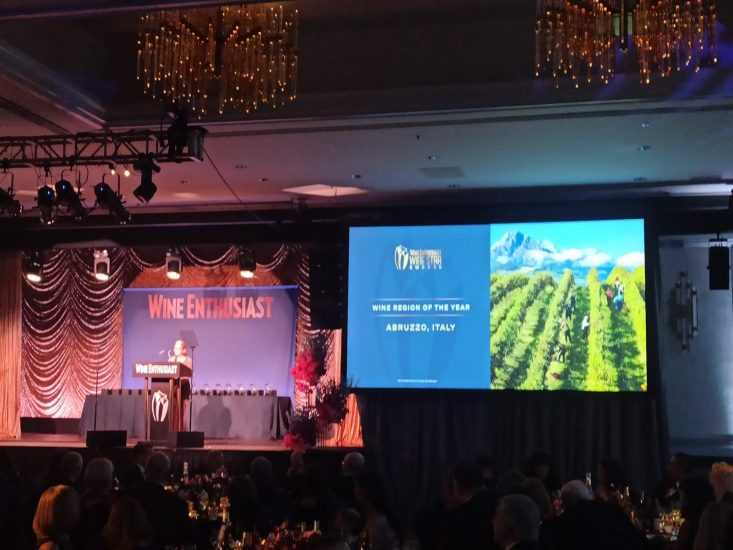 La premiazione dell’Abruzzo di Wine Enthusiast