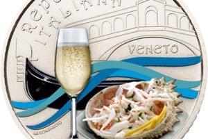 Una moneta dedicata al Prosecco, un simbolo della “Cultura Enogastronomica Italiana”
