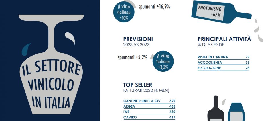 Sentiment positivo nel 2023 per i big del vino italiano. Lo studio sul settore di Mediobanca