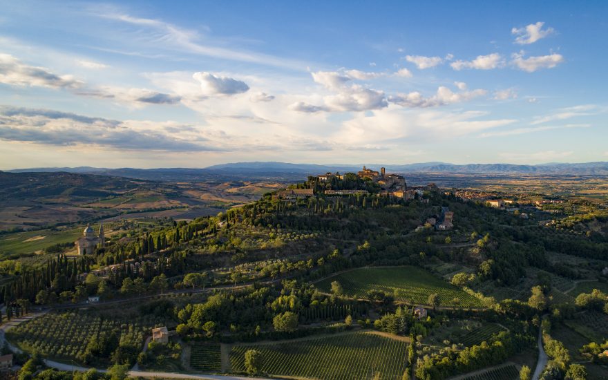 Montepulciano circondata dai vigneti del Vino Nobile