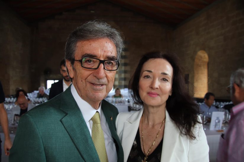 La wine critic Kerin O’Keefe con Riccardo Cotarella