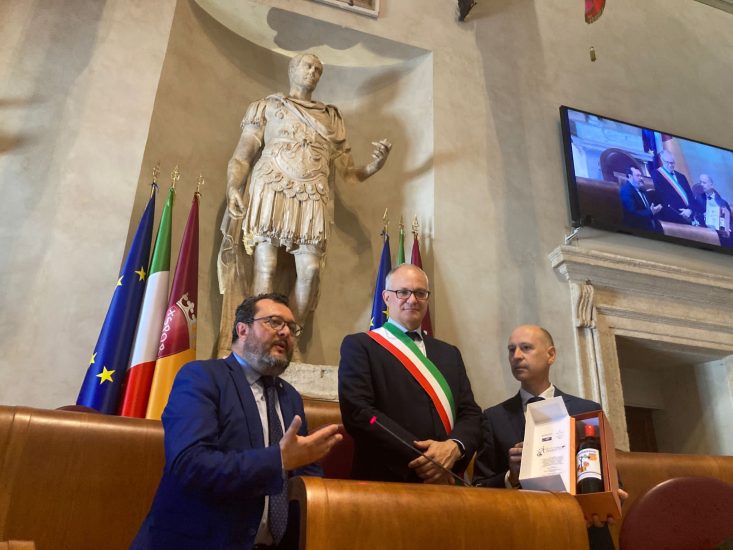 Le Città del Vino in Campidoglio a Roma, con il sindaco della Capitale, Gualtieri