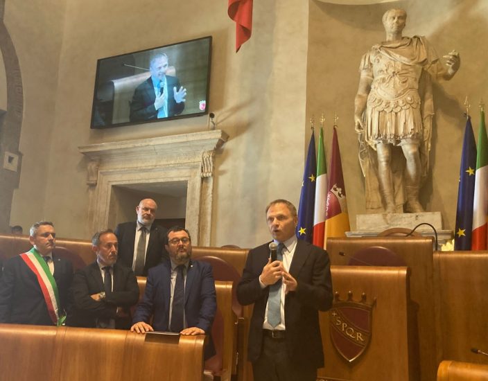 Le Città del Vino in Campidoglio a Roma, con il Ministro Lollobrigida