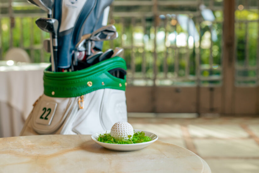 Lo speciale dessert a forma di pallina da golf creato per l’occasione