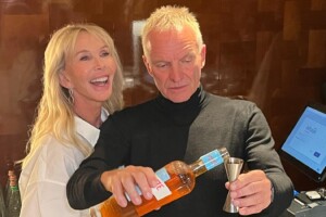 Sting, Trudie Styler “& friends”, after wine, go bitter (again with Riccardo Cotarella)