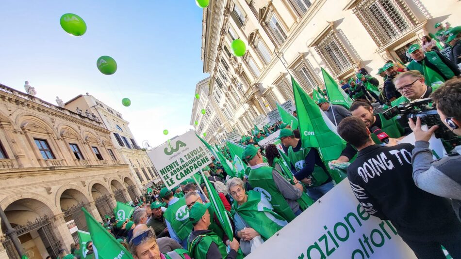 La Cia - Agricoltori Italiani, a Roma, in protesta