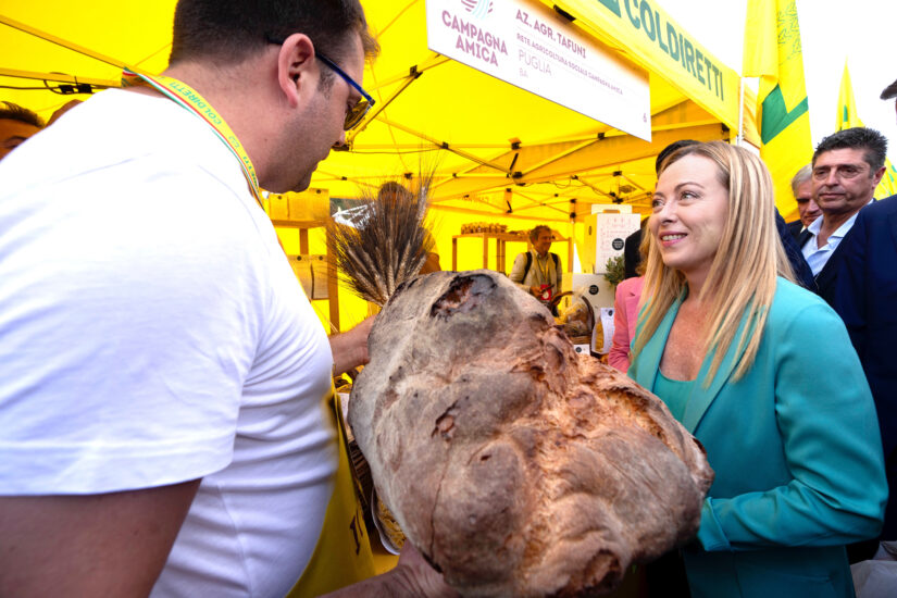 La premier Giorgia Meloni nel Villaggio Coldiretti 