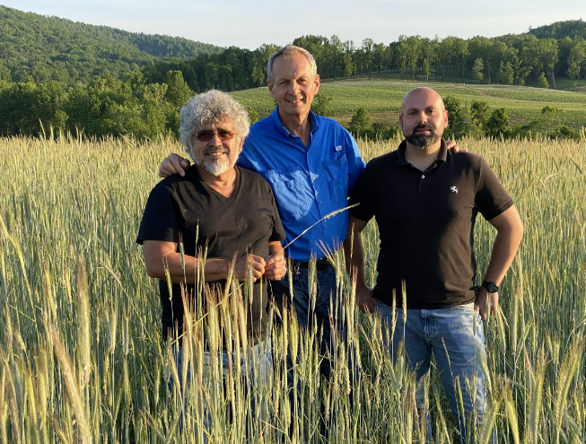 Fernando Franco, Luca Paschina e Daniele Tessaro a Barboursville