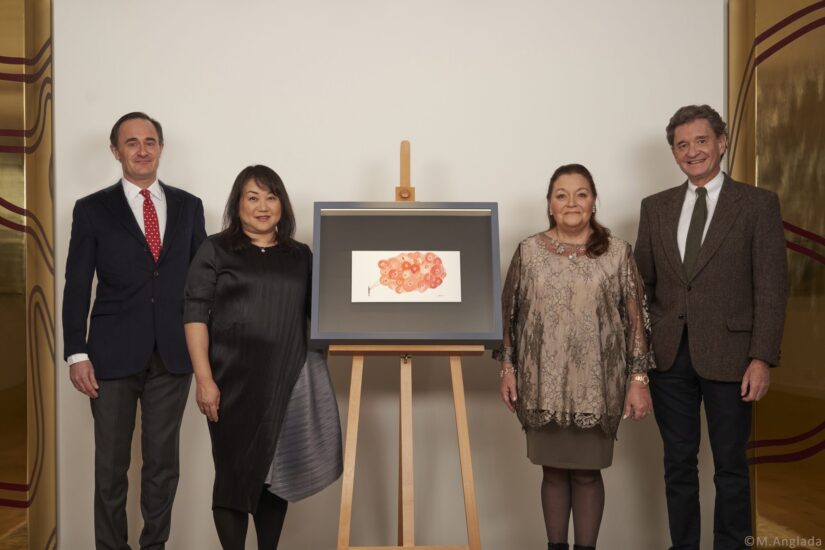 Julien de Beaumarchais de Rothschild, Chiharu Shiota, Camille Sereys de Rothschild e Philippe Sereys de Rothschild 