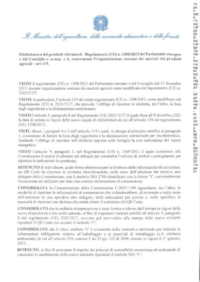 Il Ministro dell’Agricoltura, Francesco Lollobrigida