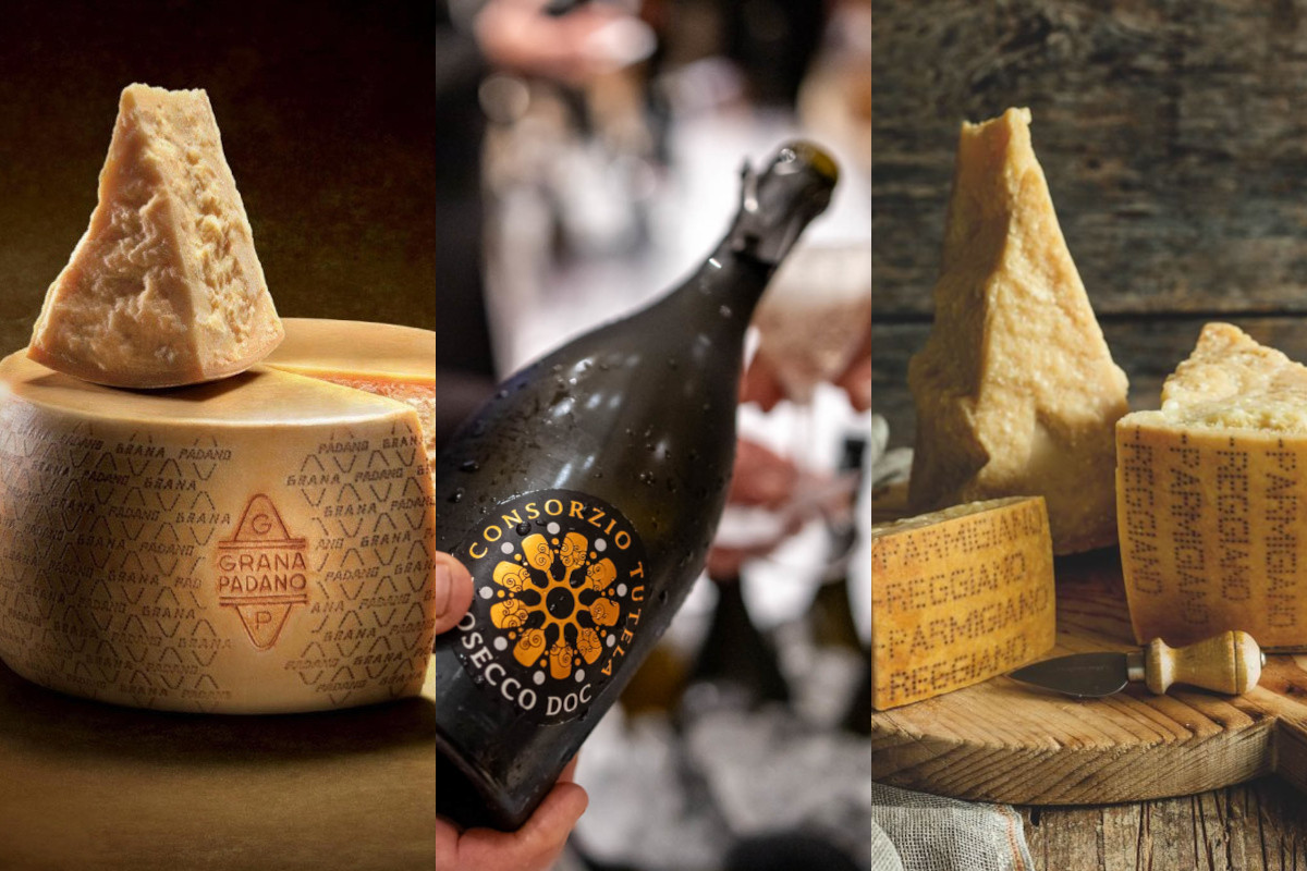 the are top. PDO/PGI at Grana by Parmigiano highest and Prosecco. the Italian Followed Reggiano districts Here value with WineNews Padano the -