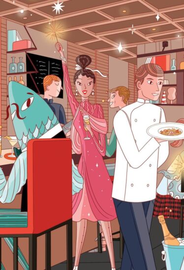 San Silvestro autenticamente “milanese” di Langosteria, tra pescato e mille colori, a Milano