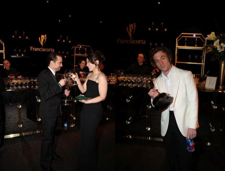Kieran Culkin (“Succession”) e Jeremy Allen White (“The Bear”) con il Franciacorta (photo by J. Emilio Flores/Invision for the Television Academy/AP Images)