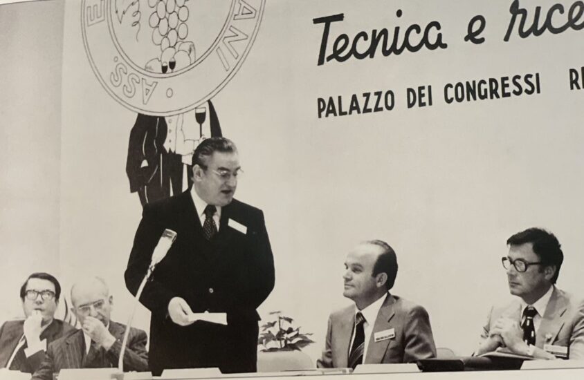 Corrado Cantarelli, Ezio Rivella e Emile Peynaud, enologi mondiali a Congresso