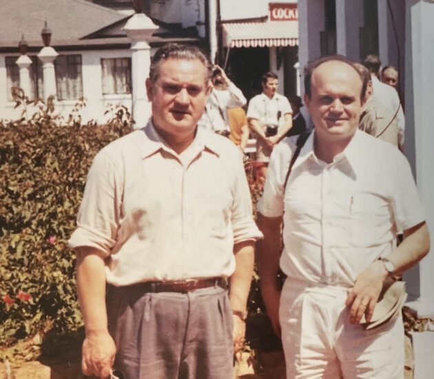 Ezio Rivella con l’enologo e ricercatore francese Emile Peynaud