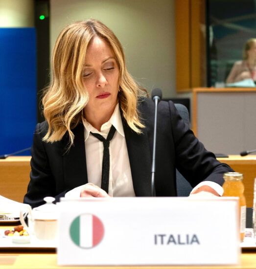 La Premier Giorgia Meloni al Consiglio Ue