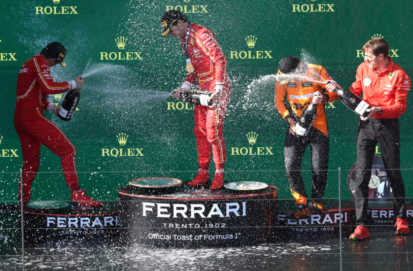 “Ferrari al quadrato” sul podio di Formula 1 a Melbourne