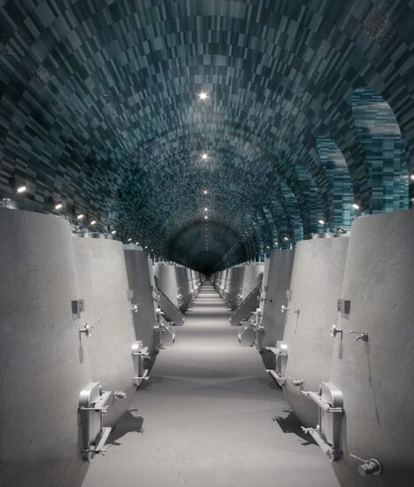 Rendering della nuova cantina di Poggio Antico