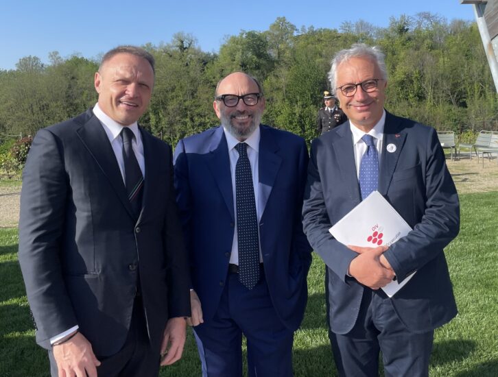 Francesco Lollobrigida, Maurizio Zanella (Ca’ del Bosco) e Luigi Moio