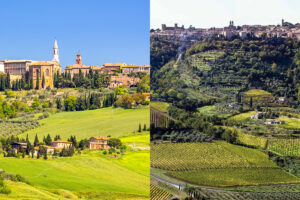 George Clooney e Adam Sandler sul set in Val d’Orcia, tra la bellezza di Pienza e Montalcino