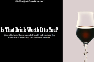 A glass with thorns, and the question, “Is that drink worth it to you?” On The New York Times