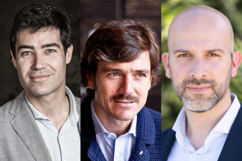 Il trio dei Master of Wine d’Italia Andrea Lonardi, Gabriele Gorelli e Pietro Russo