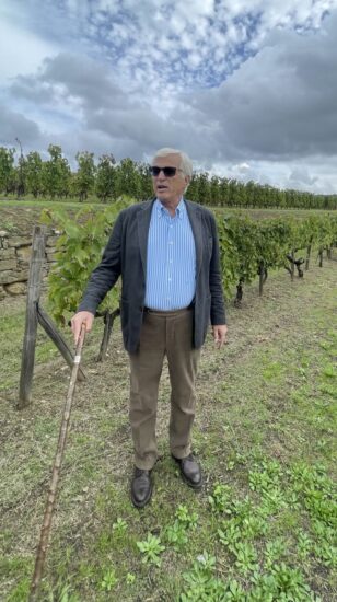 Antonio Moretti Cuseri tra i filari della storica “Vigna dell’Impero”