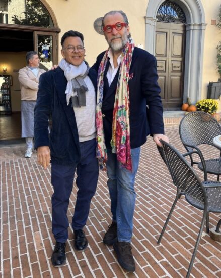 Il fondatore di La Paulée, Daniel Johnnes, con WineNews, con il direttore Alessandro Regoli