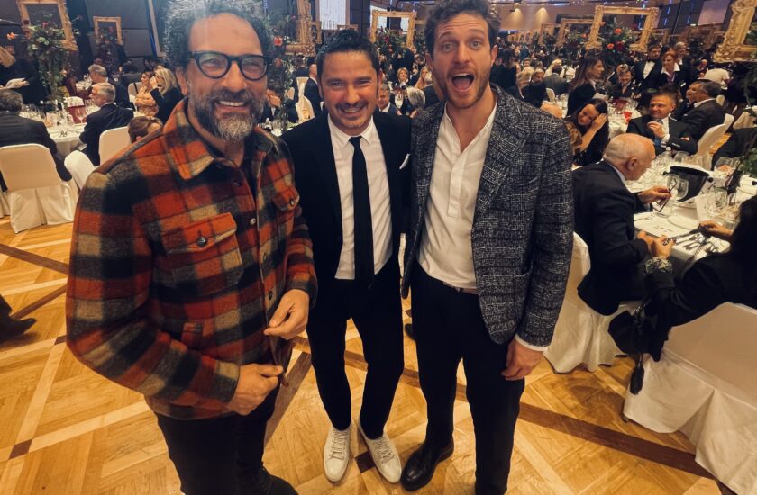 I tre conduttori della trasmissione “Decanter” su Radio Due, Fede, Tinto e Andrea 