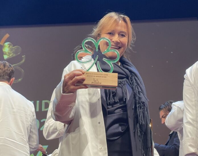 Livia Iaccarino con la Stella Verde al ristorante di famiglia Don Alfonso 1890 a Sant’Agata sui Due Golfi, che ha riconquistato la Stella