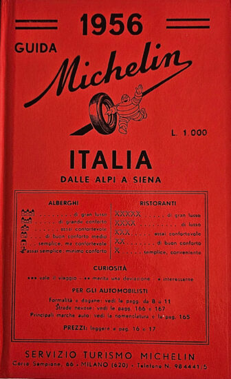 L’edizione n. 1 della Guida Michelin Italia del 1956